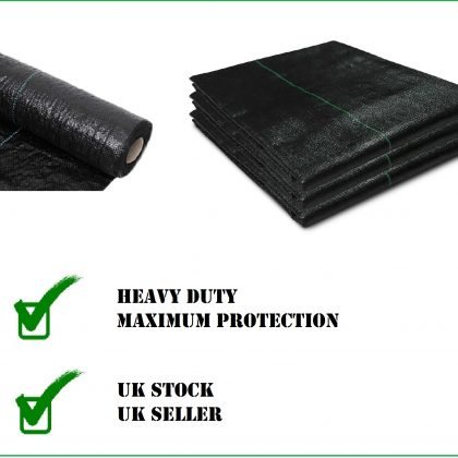 2m Garden Weed Control Fabric Landscape Ground Cover Membrane Heavy Duty