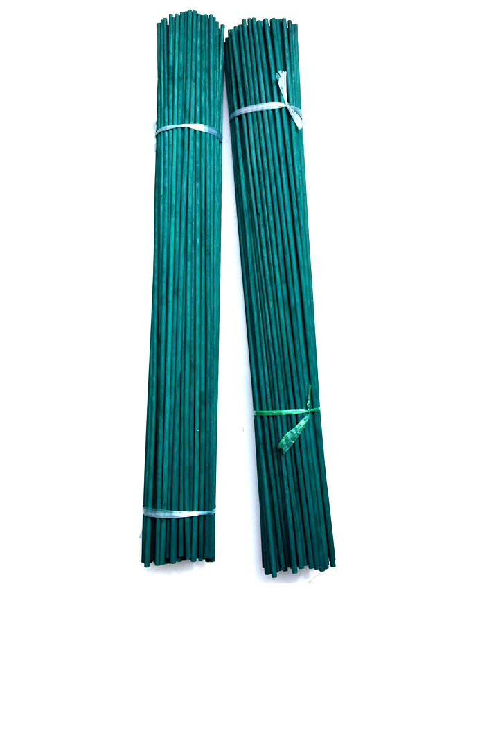 GREEN FLOWER STICK GREEN CANE SUPPORTS 12" 18" 30" 36" CROPS PLANTS FLOWERS 