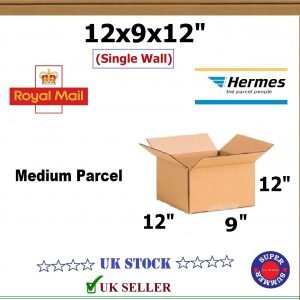 12x9x12" Medium Parcel  (Single wall) Royal Mail Cardboard Boxes Postal Packing