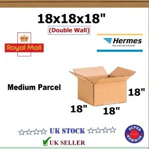 18x18x18" Medium Parcel  (Double wall) Royal Mail Cardboard Boxes Postal Packing