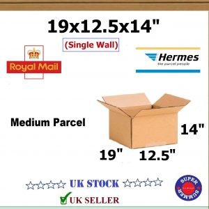 19x12.5x14" Medium Parcel  (Single wall) Royal Mail Cardboard Boxes Postal Packing