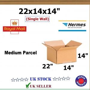 22x14x14" Medium Parcel  (Single wall) Royal Mail Cardboard Boxes Postal Packing