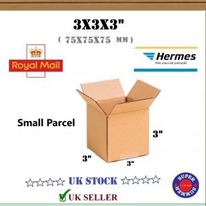 3"x3"x3"  Royal Mail Small Parcel  Cardboard Boxes Postal Packing  (Single Wall)