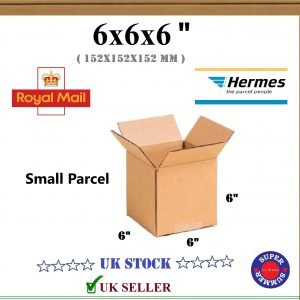 6"x6"x6"  Royal Mail Small Parcel  Cardboard Boxes Postal Packing  (Single Wall)