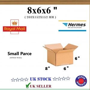 8"x6"x6"  Royal Mail Small Parcel  Cardboard Boxes Postal Packing  (Single Wall)