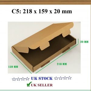 Size- C5 (218x159x20mm) PIP Box  Royal mail Large Letter Hermes Postable postal mailing Box