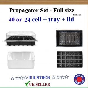 Greenhouse Propagator Seed Tray + 24 or 40 Cell + Lid| Durable | Reusable|